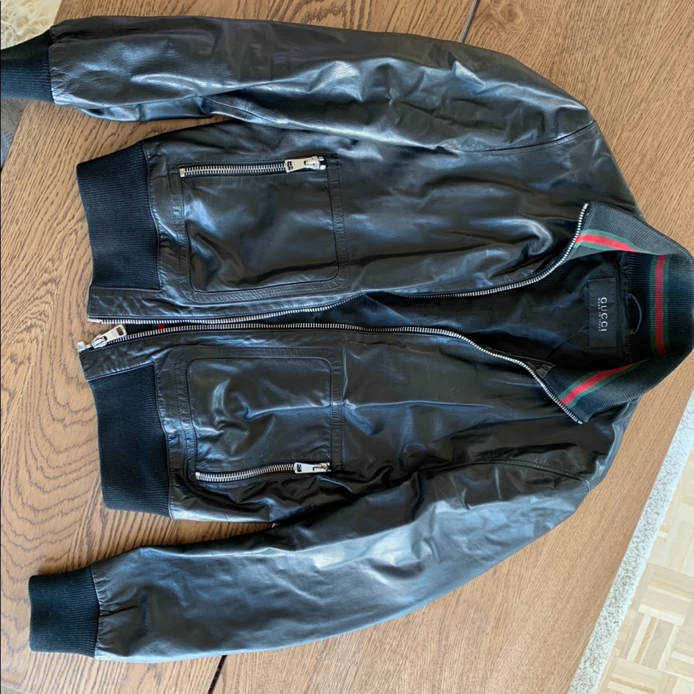 GUCCI MEN’s leather jacket.